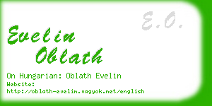 evelin oblath business card